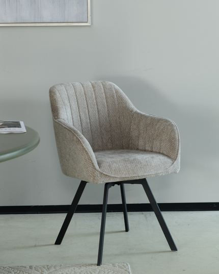 Chaise pivotante Ember - Beige - Chenille