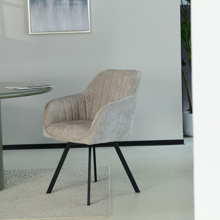 Chaise pivotante Ember - Beige - Chenille