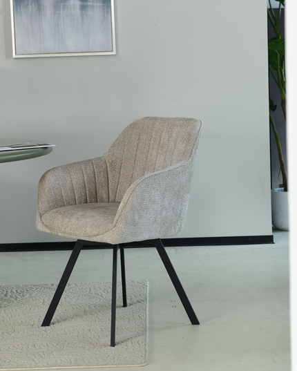 Chaise pivotante Ember - Beige - Chenille