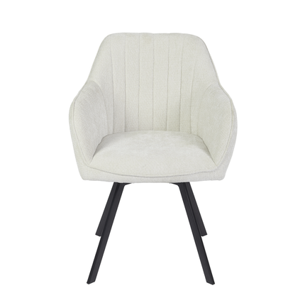 Chaise pivotante Ember - Écru - Chenille
