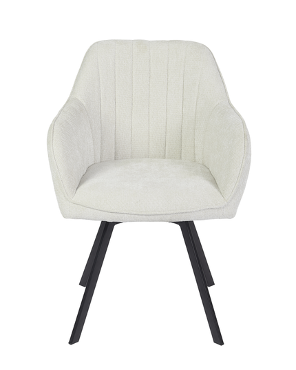Chaise pivotante Ember - Écru - Chenille