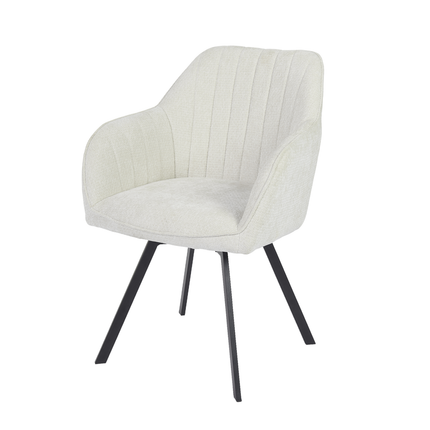 Chaise pivotante Ember - Écru - Chenille