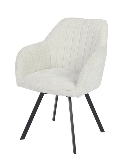 Chaise pivotante Ember - Écru - Chenille