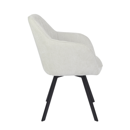 Chaise pivotante Ember - Écru - Chenille