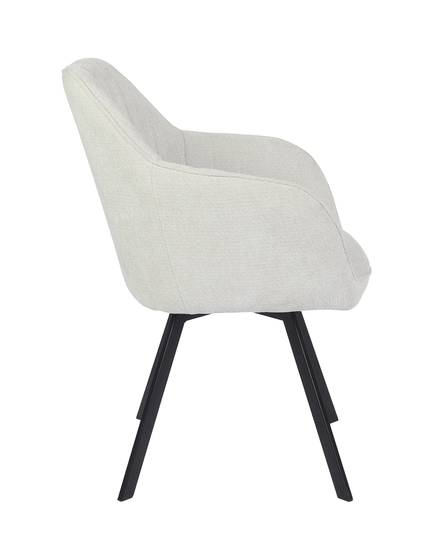Chaise pivotante Ember - Écru - Chenille