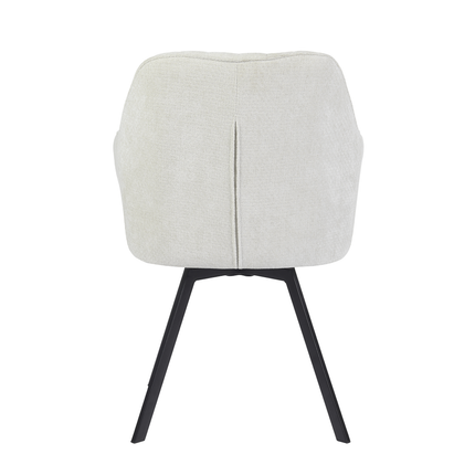 Chaise pivotante Ember - Écru - Chenille
