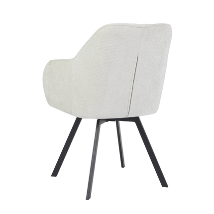 Chaise pivotante Ember - Écru - Chenille