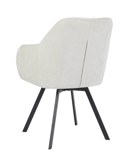 Chaise pivotante Ember - Écru - Chenille