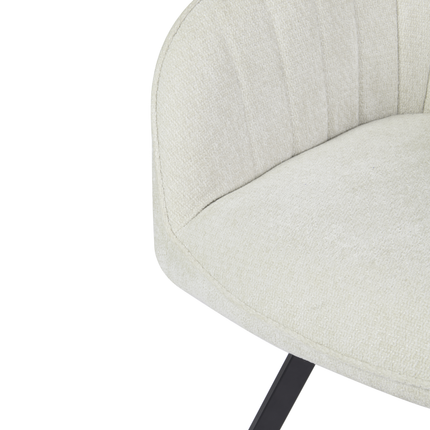 Chaise pivotante Ember - Écru - Chenille