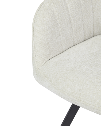 Chaise pivotante Ember - Écru - Chenille