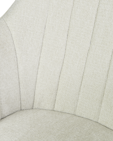 Chaise pivotante Ember - Écru - Chenille