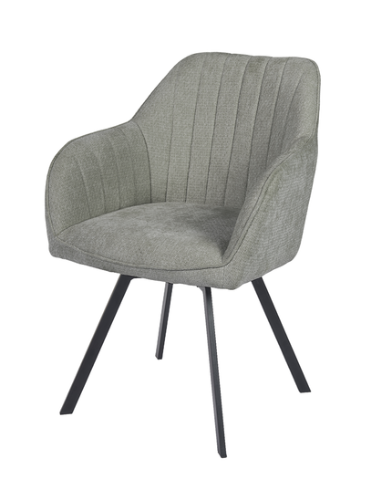 Chaise pivotante Ember - Gris - Chenille