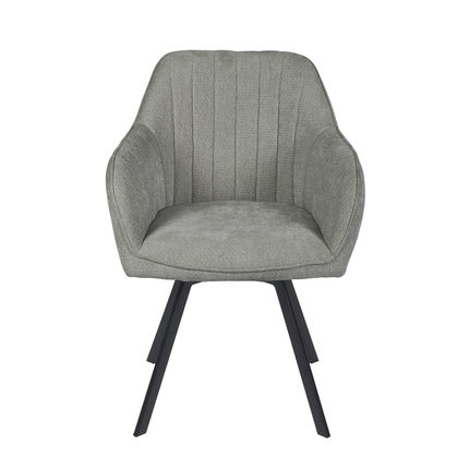 Chaise pivotante Ember - Gris - Chenille