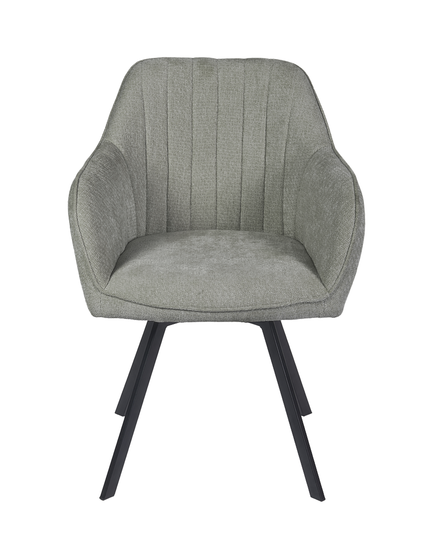 Chaise pivotante Ember - Gris - Chenille