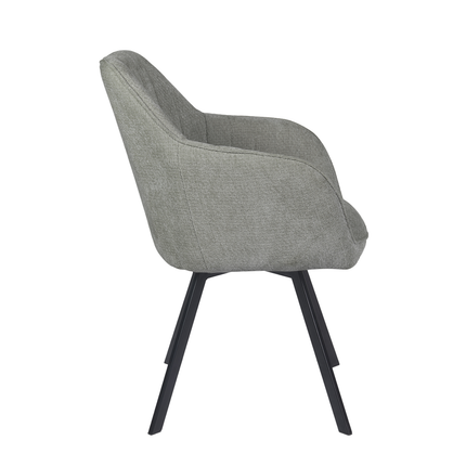 Chaise pivotante Ember - Gris - Chenille