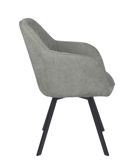 Chaise pivotante Ember - Gris - Chenille