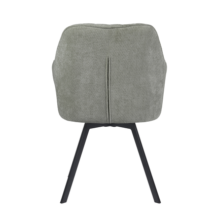 Chaise pivotante Ember - Gris - Chenille