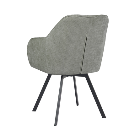 Chaise pivotante Ember - Gris - Chenille