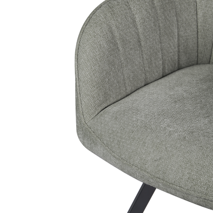 Chaise pivotante Ember - Gris - Chenille