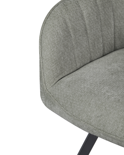 Chaise pivotante Ember - Gris - Chenille
