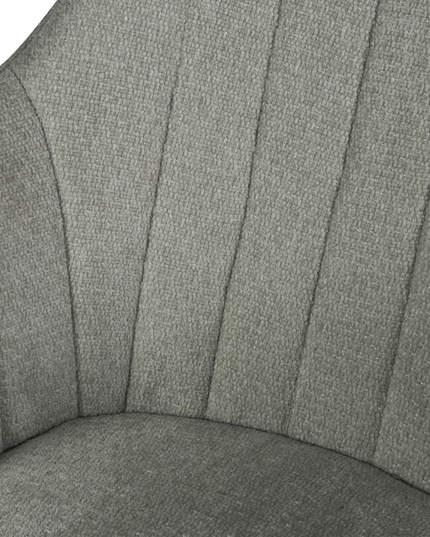 Chaise pivotante Ember - Gris - Chenille
