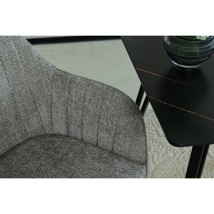 Chaise pivotante Ember - Gris - Chenille