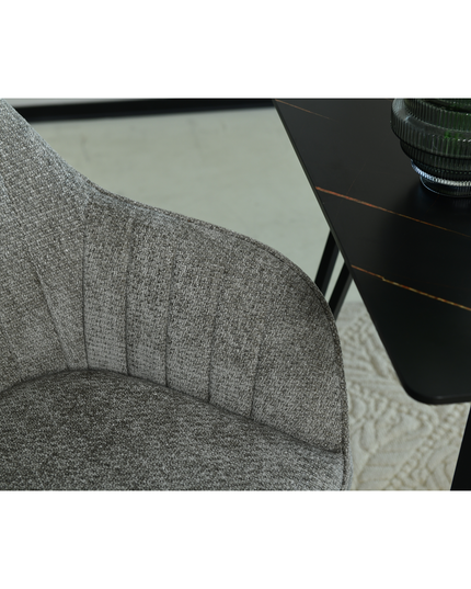 Chaise pivotante Ember - Gris - Chenille