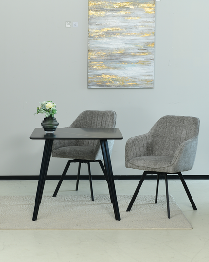 Chaise pivotante Ember - Gris - Chenille