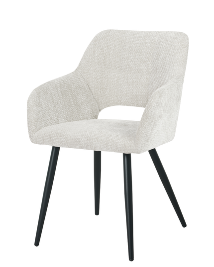 Chaise de salle à manger Jesper - Blanc cassé - Chenille