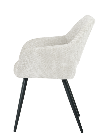 Chaise de salle à manger Jesper - Blanc cassé - Chenille