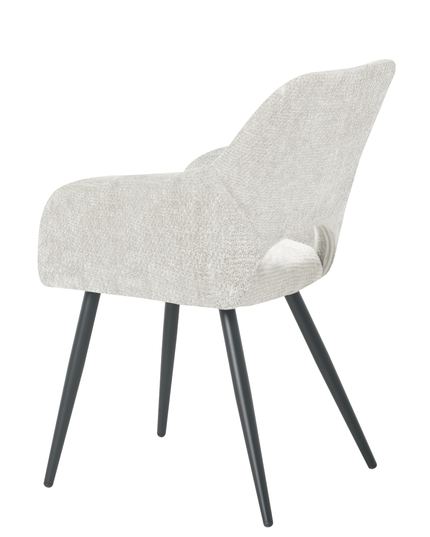 Chaise de salle à manger Jesper - Blanc cassé - Chenille