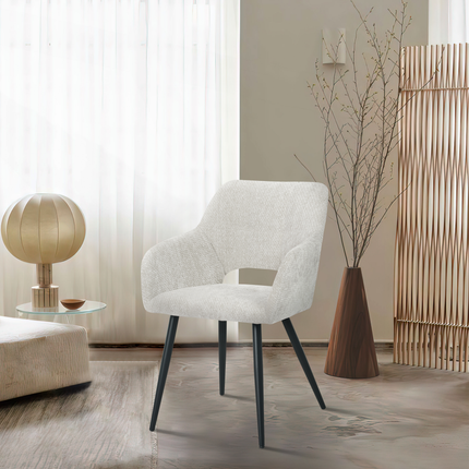 Jesper Esszimmerstuhl – Off White – Chenille