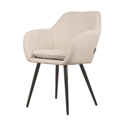 Chaise de salle à manger Julia - Tissu Écru