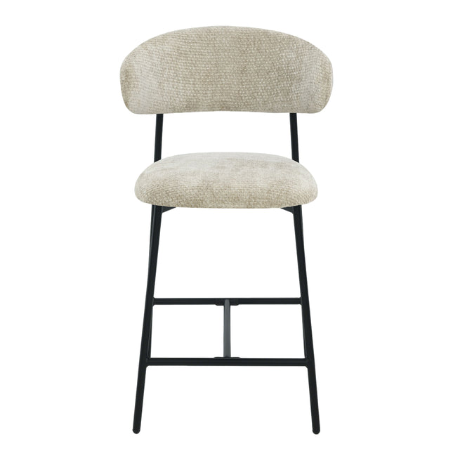 Kiara Barstoel - Beige Chenille