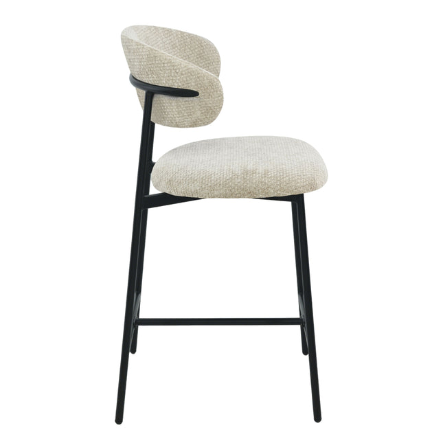 Kiara Barstoel - Beige Chenille