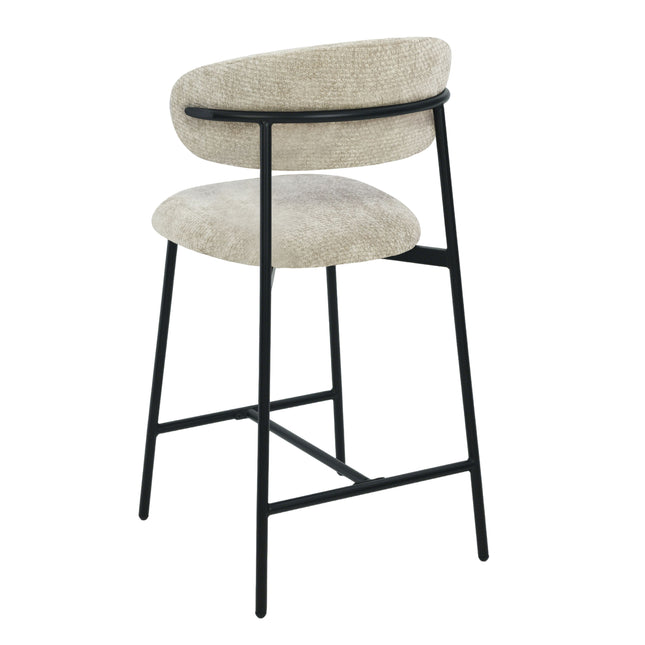 Kiara Barstoel - Beige Chenille