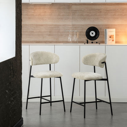 Kiara Barstuhl – Beige Chenille