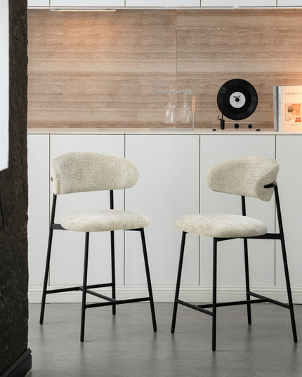 Kiara Barstoel - Beige Chenille