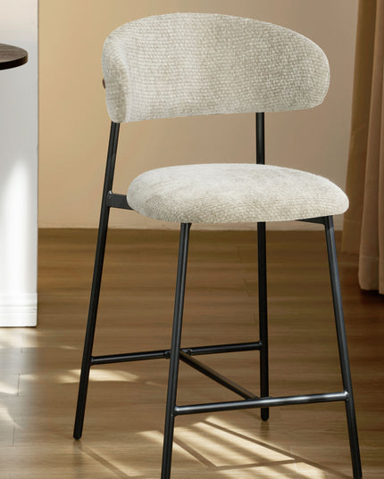 Kiara Barstoel - Beige Chenille