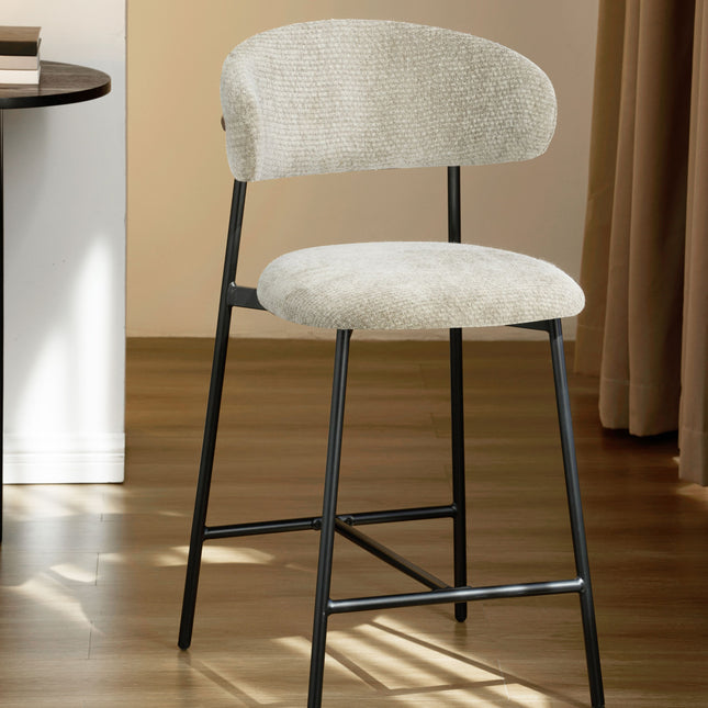 Kiara Barstoel - Beige Chenille