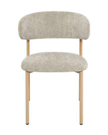 Kiara Eetkamerstoel - Beige Chenille - Naturel