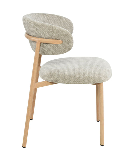 Kiara Eetkamerstoel - Beige Chenille - Naturel