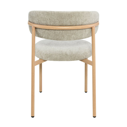 Kiara Eetkamerstoel - Beige Chenille - Naturel