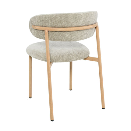 Kiara Eetkamerstoel - Beige Chenille - Naturel