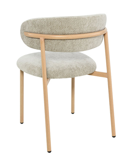 Kiara Eetkamerstoel - Beige Chenille - Naturel