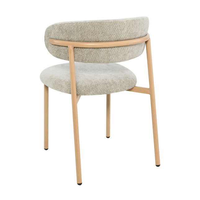 Kiara Eetkamerstoel - Beige Chenille - Naturel