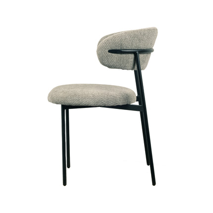 Chaise de salle à manger Kiara - Chenille grise