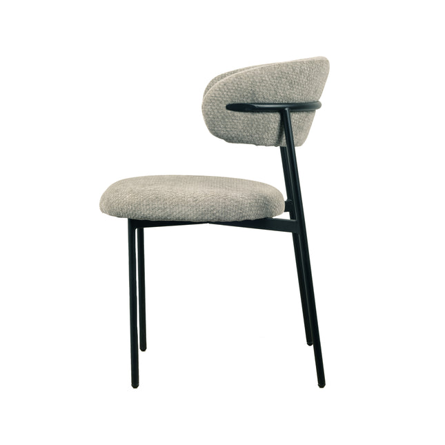 Kiara Eetkamerstoel - Grijs Chenille