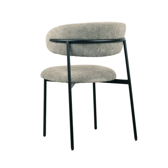 Kiara Eetkamerstoel - Grijs Chenille