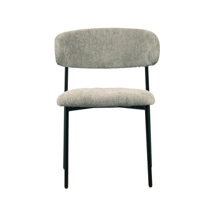 Chaise de salle à manger Kiara - Chenille grise